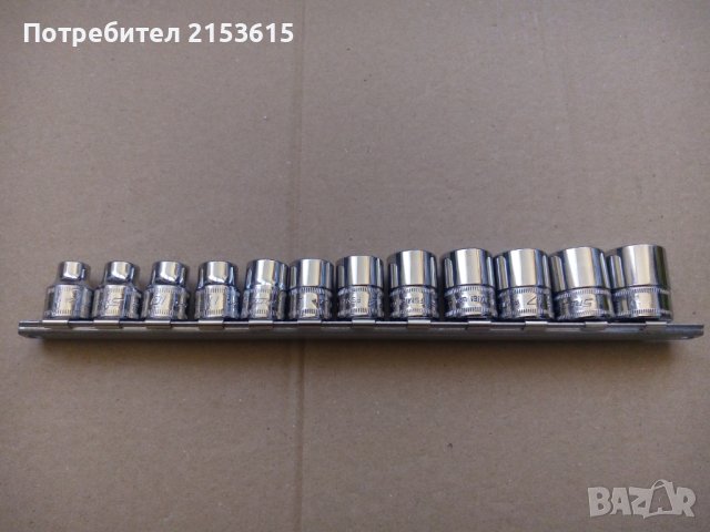 snap on 12 броя качествени  3/8 къси 6 стени камъни вложки FSM