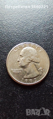 четвърт долар америка 1993 г, снимка 3 - Колекции - 53399557