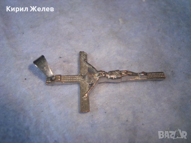 СТАРО ПОСРЕБРЕНО РАЗПЯТИЕ НАГРЪДНО КРЪСТЧЕ 32011, снимка 8 - Колиета, медальони, синджири - 36950715