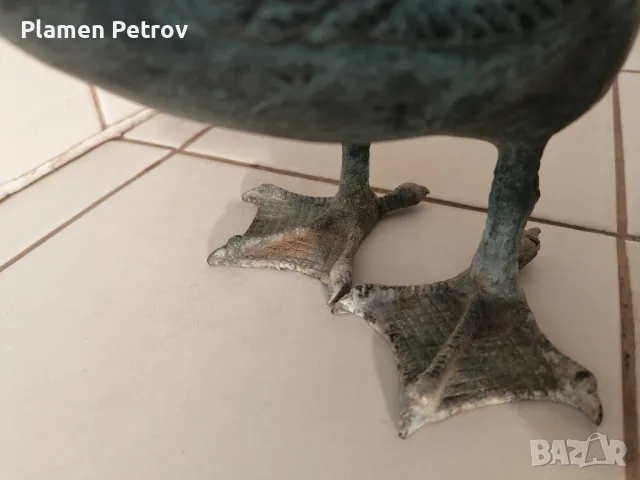 Стара бронзова патица , снимка 4 - Антикварни и старинни предмети - 47813418