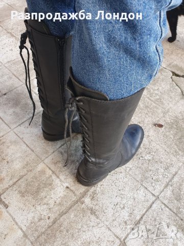 Ботуши кожени италиански,с вързани р37, снимка 5 - Дамски ботуши - 34967220