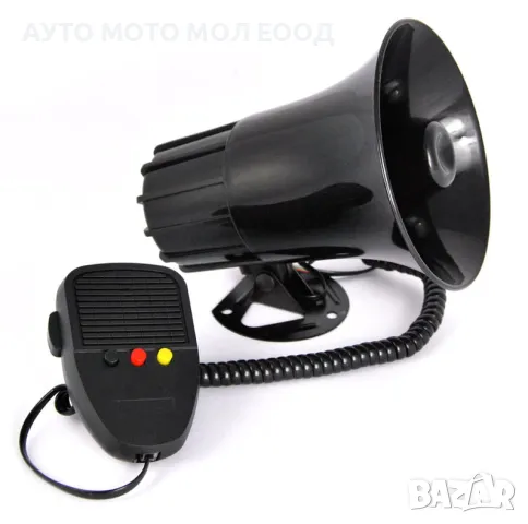 Сирена полицейска с мегафон и микрофон, 3 мелодии - 12V/50W, снимка 2 - Аксесоари и консумативи - 49902632