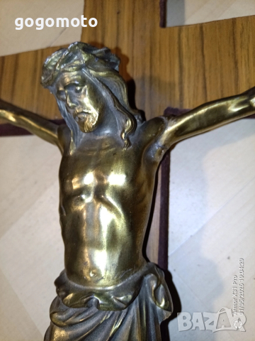 Стар кръст разпятие Христово,голям,тежък кръст от божи гроб,донесен преди 50,Исус Христос, снимка 13 - Антикварни и старинни предмети - 35564520