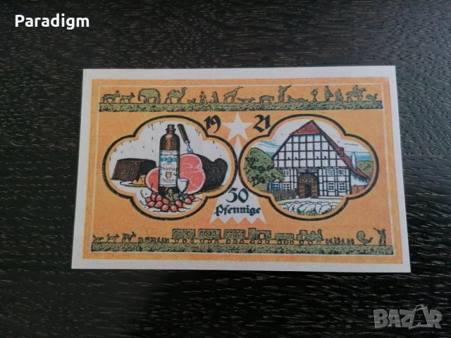 Банкнота нотгелд - Германия - 50 пфенига UNC | 1921г., снимка 4 - Нумизматика и бонистика - 26801605