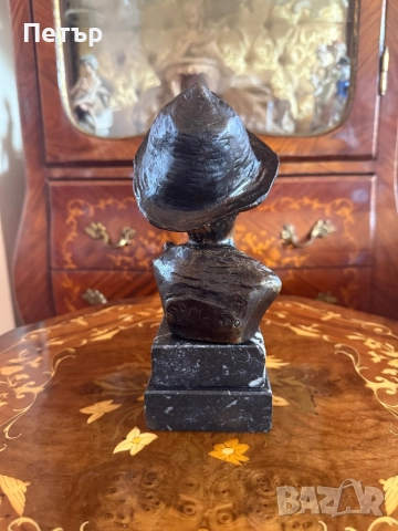 Малък бронзов бюст “Scugnizzo” на Giovanni De Martino , снимка 5 - Антикварни и старинни предмети - 51768421