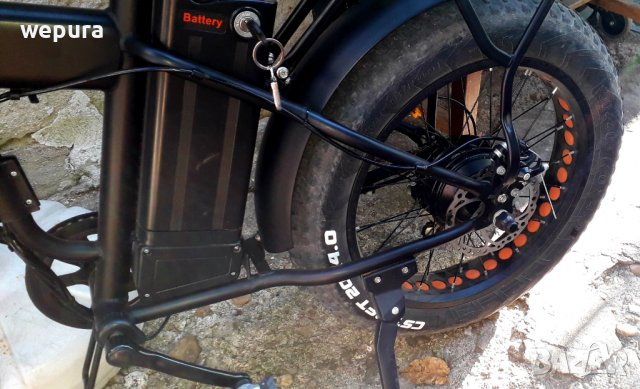 Сгъваем електрически велосипед с дебели гуми