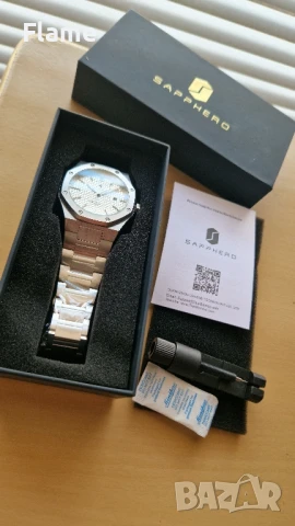 Чисто Нов Sapphero Royal Oak мъжки водоустойчив изчистен и стилен часовник, снимка 6 - Мъжки - 51239157