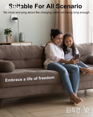 Щепсел и кабел за бързо зареждане AAZV 25W, черен, снимка 7 - Друга електроника - 43734461