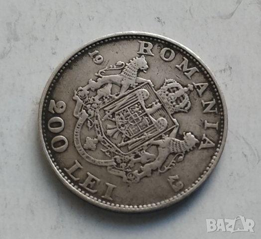 200 лей 1942г Румъния сребро, снимка 3 - Нумизматика и бонистика - 32371065