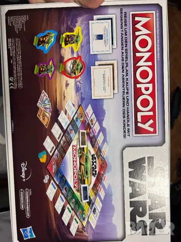 STAR WARS MANDALORIAN BABY YODA MONOPOLY детска игра на немски език монополи , снимка 5 - Образователни игри - 49916171