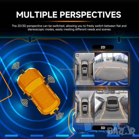 360 градуса камери за Android мултимедия, навигация, четири камери за кола, автомобил, монитор, снимка 6 - Аксесоари и консумативи - 51605589