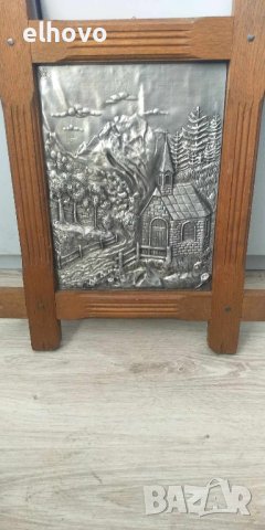 стара немска релефна и гравирана оловно цинкова картина, снимка 4 - Антикварни и старинни предмети - 42934440