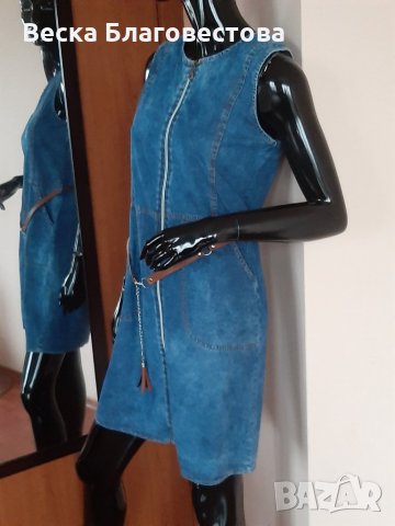 Дънкова рокля, снимка 2 - Рокли - 28176517