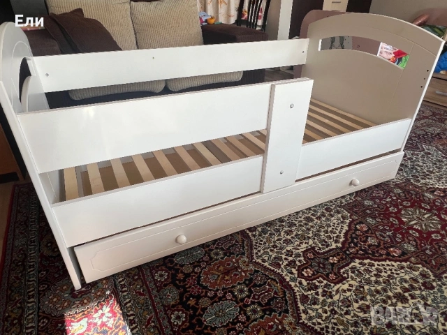 Детско дървено легло 70/140 с чекмедже