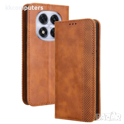 Кожен Калъф Портфейл за Xiaomi Poco X7 5G - Ретро дизайн, Магнитен, Стойка, Слот за Карти, Вкл. Прот, снимка 2 - Калъфи, кейсове - 53538417