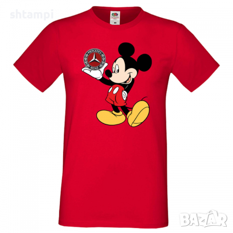 Мъжка тениска Mickey Mouse Mercedes Подарък,Изненада,Рожден ден, снимка 9 - Тениски - 36577410