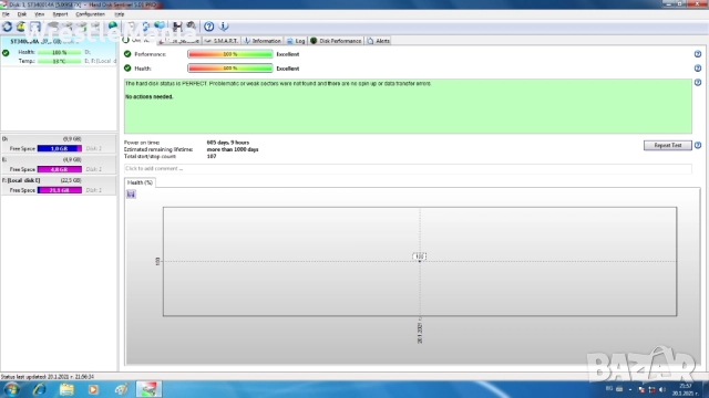 14 броя Тествани и Работещи Хард Дискове ATA 160GB/80GB/40GB/30GB, снимка 15 - Твърди дискове - 51705564