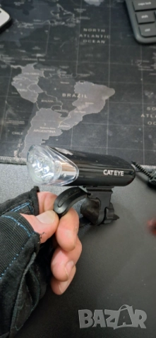 Светлини за велосипед CatEye - фар и стоп, снимка 2 - Аксесоари за велосипеди - 52801453