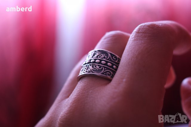 Уникален винтидж сребърен пръстен - модел R098, снимка 4 - Пръстени - 35568491