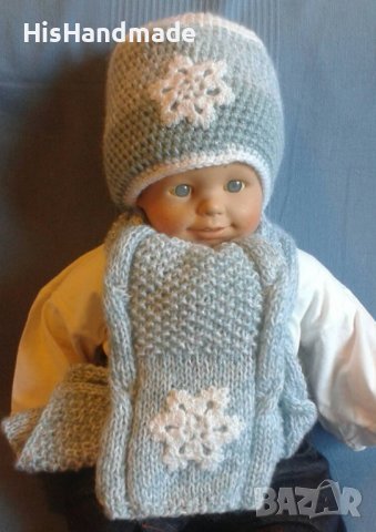 Бебешки шапки и шалчета -комплекти различни модели и цветове, снимка 6 - Бебешки шапки - 38091965