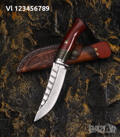 Уникален  ловен нож DRAGON JAP DAMASK - 98х219, снимка 1 - Ножове - 43106570