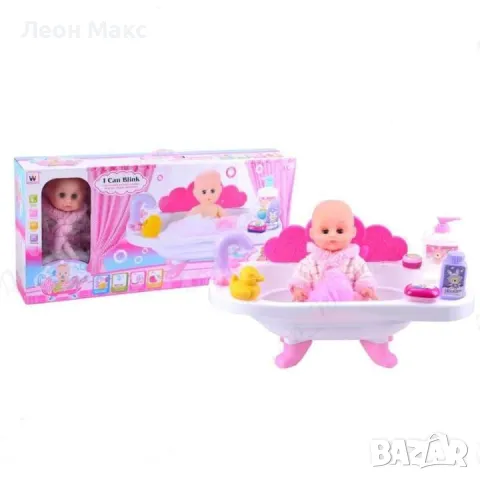 Кукла бебе с вана 60см за къпане музикална , снимка 8 - Кукли - 48398388