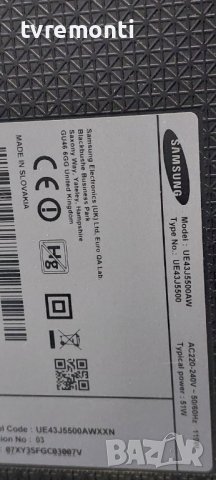 TCON BOARD T430HVN01.6 CTRL BD 43T01-C02 UZ-5543T01C07 for SAMSUNG UE43J5500AW, снимка 5 - Части и Платки - 37558119