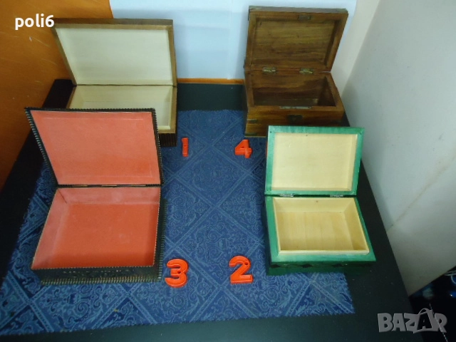 8 ретро дървени кутии  за цигари,бижута,лекарства,табакери и др, Кутия, снимка 2 - Други ценни предмети - 14256719