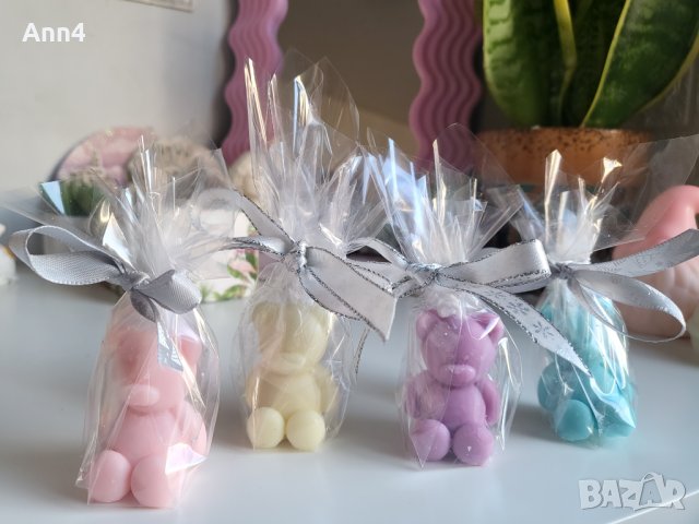 Свещи мече за подаръци за гости на кръщене, погача,рожден ден или декорация за дома, снимка 3 - Декорация за дома - 43488427