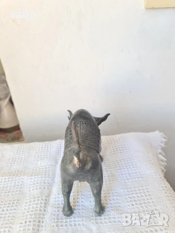 Стара бронзова скулптура статуетка бик, снимка 6 - Антикварни и старинни предмети - 50761969