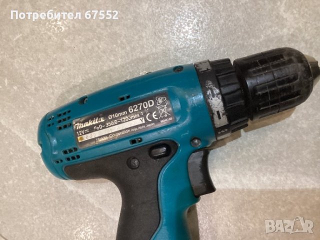 Продавам акумулаторен комплект Makita (6270D) батерия и зарядно, снимка 2 - Винтоверти - 44089212