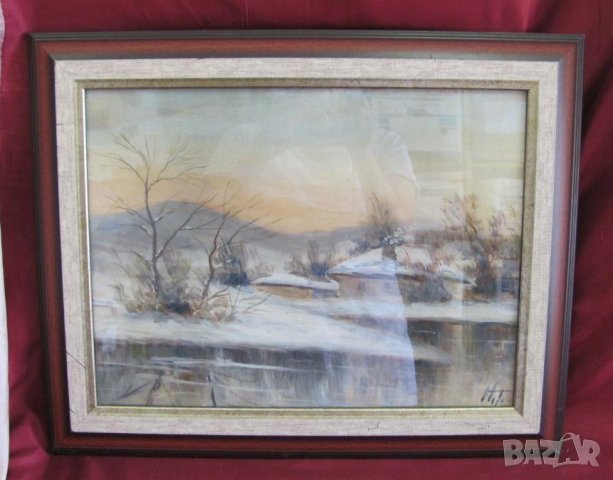 Картина Акрил, Картон, Подписана