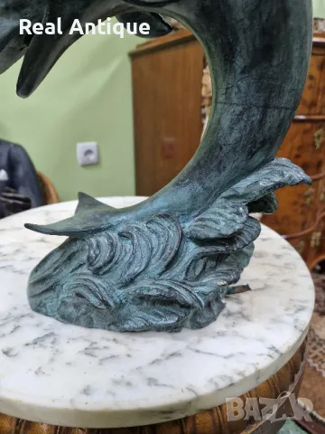 Топ - Страхотна антикварна френска бронзова фигура статуетка- шадраван чешма , снимка 8 - Антикварни и старинни предмети - 49488993