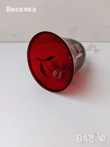 Мурано, камбанка от червено стъкло , снимка 4 - Антикварни и старинни предмети - 49957746
