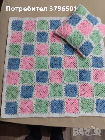 Бебешка пелена с възглавница , снимка 1