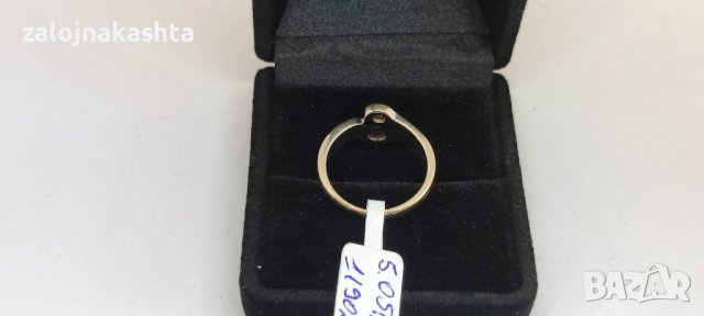 Златен пръстен с естествен Рубин и брилянт-5,05гр/18кр, снимка 6 - Пръстени - 40574124