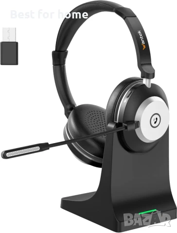 Безжични слушалки Wantek с микрофон - USB и Bluetooth