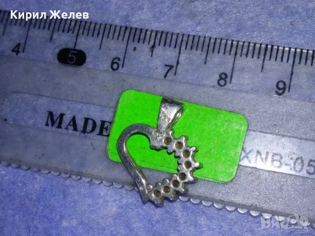 СТАР СЪРЦЕВИДЕН САПФИРЕН СРЕБЪРЕН СРЕБРО 925 МЕДАЛЬОН 34807, снимка 16 - Антикварни и старинни предмети - 40762698