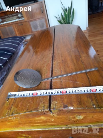 Стара решетъчна лъжица,бъркалка #3, снимка 5 - Други ценни предмети - 39467177