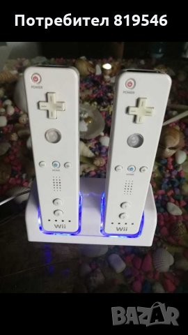 Nintendo Wii с 4 контролера +станция и презареждащи батерии игра Нинтендо , снимка 4 - Nintendo конзоли - 28644171