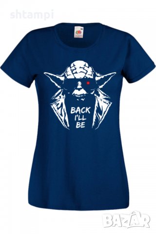 Дамска тениска Star Wars Yoda Terminator,Филм,Игра,superhero,Изненада,Подарък,Повод,, снимка 4 - Тениски - 37732894