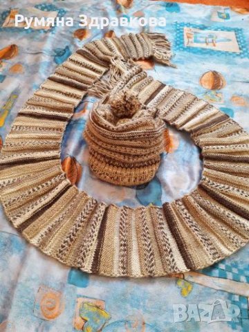 Шалове, шапки, ръчно плетиво, снимка 6 - Шалове - 27671718
