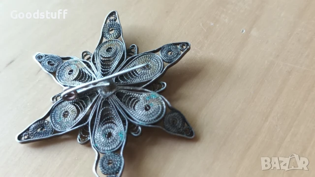 Възрожденски, филигран,накит,19в,копче,бутон,бодка,брошка , снимка 7 - Антикварни и старинни предмети - 50586412