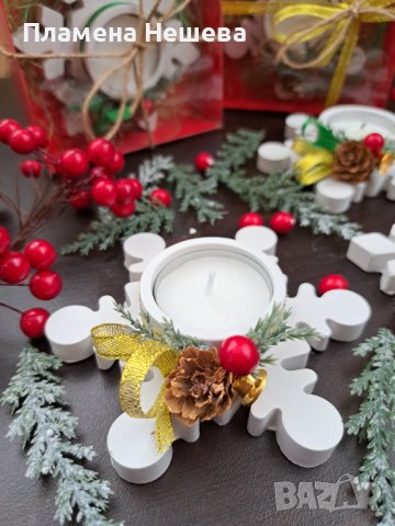 Коледен свещник "Снежинка"!, снимка 7 - Други - 43211468