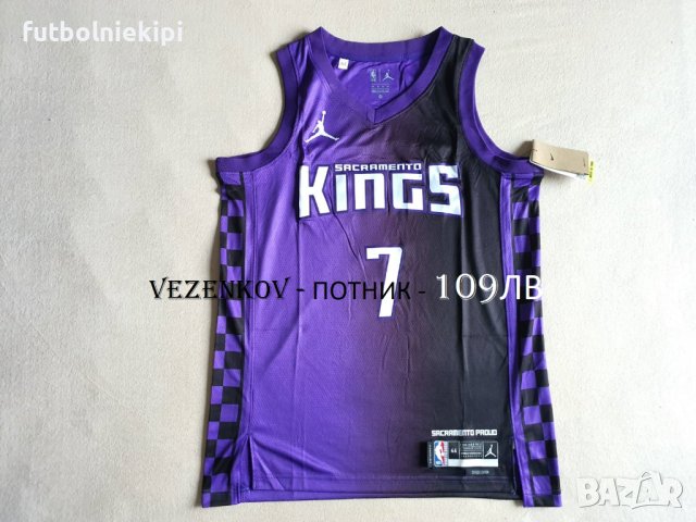 Последен - Александър Везенков 7 - Потник на Сакраменто Кингс , снимка 3 - Спортни дрехи, екипи - 43438026