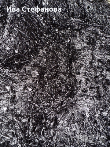 Уникална универсален размер елегантна черна рошава парти коктейлна официална наметка болеро , снимка 4 - Сака - 52484370