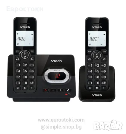 Безжичен телефон VTech CS2051 с 2 слушалки и телефонен секретар