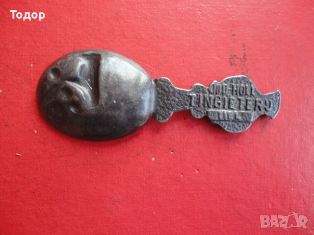 Старинна релефна калаена лъжичка  Холандия 1, снимка 4 - Антикварни и старинни предмети - 53023032