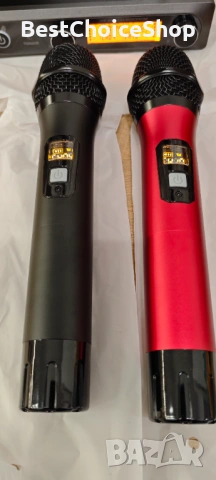 TONOR безжична микрофонна система с два микрофона – Черен и червен, снимка 6 - Микрофони - 53407582