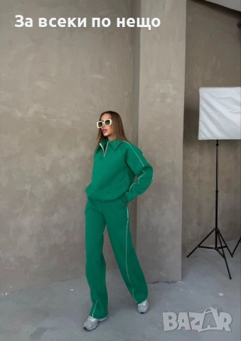 Дамски Памучен Ватиран Спортен Комплект🔝Дамски Спортен Екип - Налични Различни Цветове Код S211, снимка 9 - Спортни екипи - 52419313